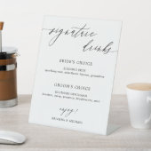 Einfache elegante Kalligraphie-Signaturgetränke Sockelschild (In SItu)