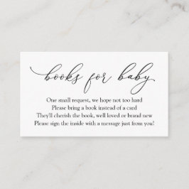 Einfache elegante Kalligraphiebücher für Babyanfra Begleitkarte