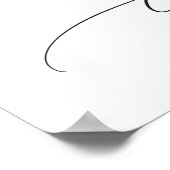 Einfache elegante kalligraphische Hochzeitskarten Poster (Ecke)