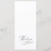 Einfache, elegante Karte für Schwarz-Weiß-Hochzeit (Rückseite)