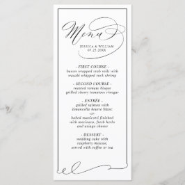 Einfache, elegante Karte für Schwarz-Weiß-Hochzeit