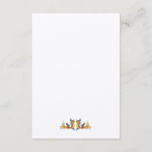 Einfache elegante Karte mit Details zur Hochzeit (Rückseite)