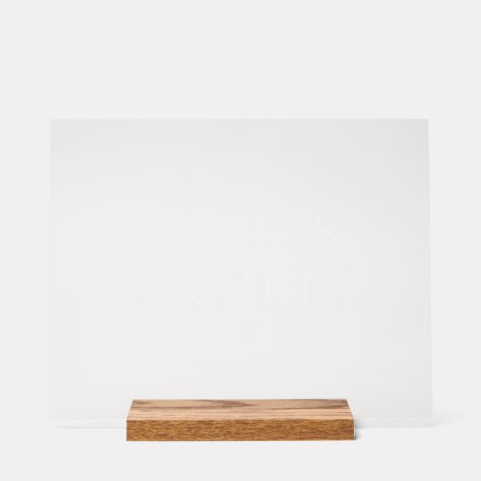 Einfache elegante Karten + Geschenke für Hochzeite Acrylschild (Vorderseite)