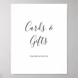 Einfache Elegante Karten und Geschenke Signatur Poster