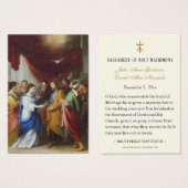 Einfache Elegante katholische Hochzeit Heilige Kar (Vorne & Hinten)