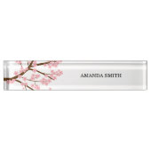 Einfache Elegante Kirchenblüten Sakura Namensplakette (Vorderseite)