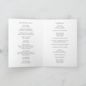 Einfache Elegante klassische feierliche Hochzeit Programm (Innenseite)