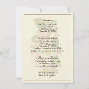 Einfache elegante klassische Hochzeitsempfangsbeil Einladung