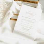 Einfache Elegante Klassische Kalligraphie Hochzeit Einladung