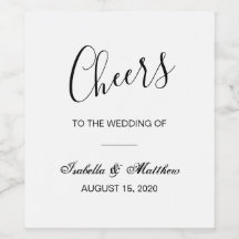 Einfache elegante klassische Schwarz-Weiß-Hochzeit