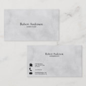 Einfache Elegante klassische Textur Berater Visitenkarte (Vorne/Hinten)