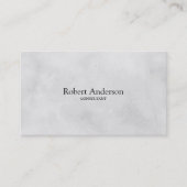 Einfache Elegante klassische Textur Berater Visitenkarte (Vorderseite)