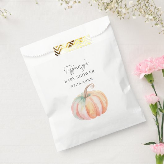Einfache Elegante Kleine Pumpkin Fall Babydusche Geschenktütchen (Versiegelt)