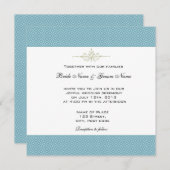 Einfache, elegante königsblaue Hochzeitseinladunge Einladung (Vorne/Hinten)