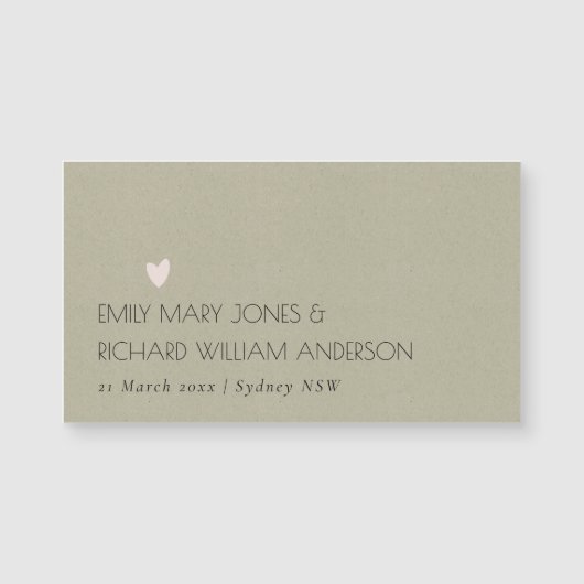 EINFACHE ELEGANTE KRAFT GRAUTYPOGRAPHIE SAVE THE D MAGNETKARTE (Vorderseite)