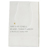 EINFACHE ELEGANTE KRAFT GRAUTYPOGRAPHIE WEDD MITTLERE GESCHENKTÜTE (Rückseite)