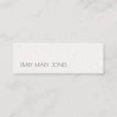 EINFACHE ELEGANTE KRAFT GRAY TYPOGRAPHIE-ADRESSE MINI VISITENKARTE (Vorderseite)