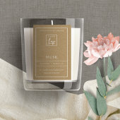 EINFACHE ELEGANTE KRAFT LOGO BORDER MODERNE CANDLE LEBENSMITTELETIKETT
