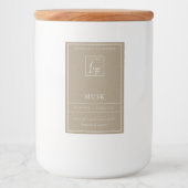 EINFACHE ELEGANTE KRAFT LOGO BORDER MODERNE CANDLE LEBENSMITTELETIKETT (Vorderseite)