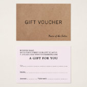 Einfache elegante Kraft-Rose-Schönheitspartkarte (Vorne & Hinten)