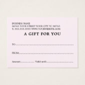 Einfache elegante Kraft-Rose-Schönheitspartkarte (Rückseite)