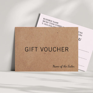 Einfache elegante Kraft-Rose-Schönheitspartkarte