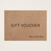 Einfache elegante Kraft-Schönheitskarte (Vorderseite)