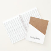 Einfache elegante Kraft Weiße Geometrie Notizblock (Innenseite)