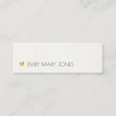 EINFACHE ELEGANTE KRAFT WHITE TYPOGRAPHIE-ADRESSE MINI VISITENKARTE (Vorderseite)