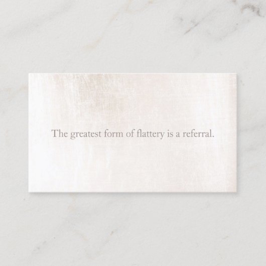 Einfache elegante Kundenkommunikation Empfehlungskarte (Vorderseite)