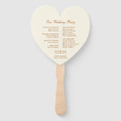 Einfache, elegante Kupfer-Elfenbeinhochzeit Fächer (Rückseite)