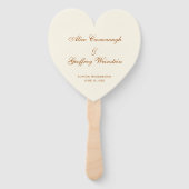 Einfache, elegante Kupfer-Elfenbeinhochzeit Fächer (Vorderseite)