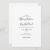 Einfache, elegante Lässige Einladung zur Hochzeit (Vorne/Hinten)