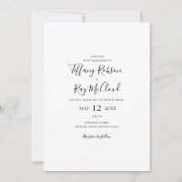 Einfache, elegante Lässige Einladung zur Hochzeit