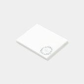 Einfache Elegante Laurel Wreath Monogram Post-it Klebezettel (angewinkelt)