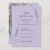 Einfache Elegante Lavender Blooms Hochzeit Einladung (Vorne/Hinten)