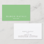 Einfache Elegante Lichtgrün Beruflich Visitenkarte (Vorne/Hinten)