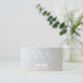 Einfache Elegante Lichtzweig Schönheitssalon Welln Visitenkarte (Stehend Vorderseite)