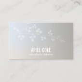 Einfache Elegante Lichtzweig Schönheitssalon Welln Visitenkarte (Vorderseite)