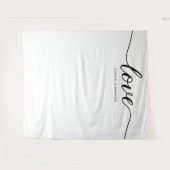 Einfache, elegante Liebe Skript Hochzeit Hintergru Wandteppich (Vorderseite (Horizontal))