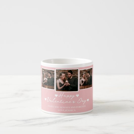 Einfache Elegante Liebe Valentine Espressotasse (Vorderseite)