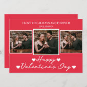 Einfache Elegante Liebe Valentine Feiertagskarte (Vorne/Hinten)