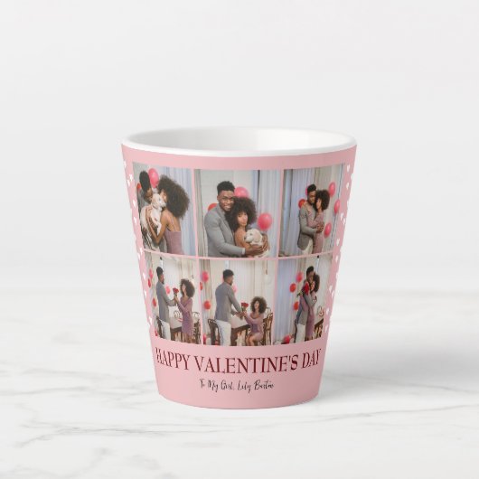Einfache Elegante Liebe Valentine Milchtasse (Vorderseite)