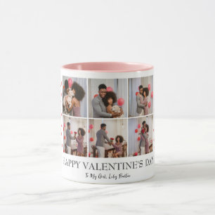 Einfache Elegante Liebe Valentinstag Couple Foto Tasse