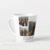 Einfache Elegante Liebe Valentinstag Pärchen 5 Fot Milchtasse (Linke Ecke)