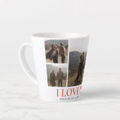 Einfache Elegante Liebe Valentinstag Pärchen 5 Fot Milchtasse (Linke Ecke)