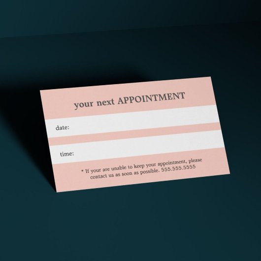 Einfache Elegante Light Pastel Beauty Terminkarte