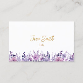 Einfache elegante Lila Blume Business Card Visitenkarte