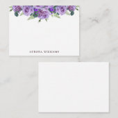 Einfache Elegante Lila Florentenstation Mitteilungskarte (Vorne/Hinten)