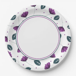 Einfache elegante Lilac-Blume-Papierplatte Pappteller